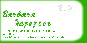 barbara hajszter business card